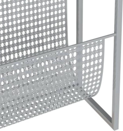 vidaXL Beistelltisch Metall Rechteckig Silber M35xL15xH45cm