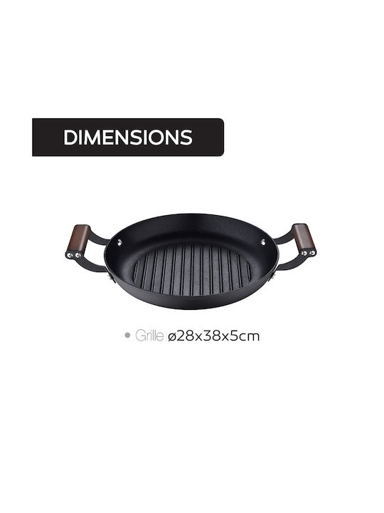 MasterPro Odin Saganaki made of Cast Iron Black 28cm