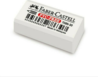 Faber-Castell Eraser for Pencil and Pen Vinyl PVC-free 1pcs White