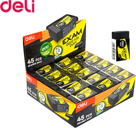 Deli Γόμα για Μολύβι Exam 40x22x12mm Μαύρη