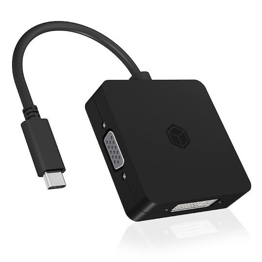 Icy Box USB-C Docking Station με HDMI/DisplayPort 4K Μαύρο (IB-DK1104-C)