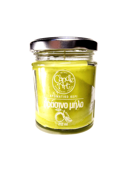 Candle n'Art Lumânare Aromată Borcan cu Aromă Cu uleiuri esențiale de măr verde Verde 212gr 1buc