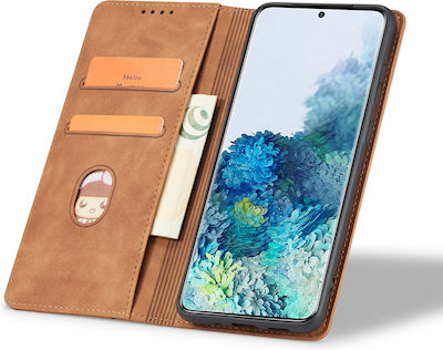 Bodycell PU Leather Carte Piele artificială Maro (Galaxy S22 Ultra 5G) 04-00350