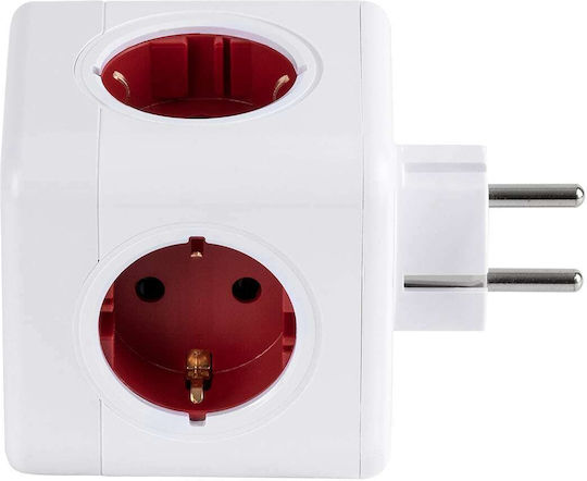 GloboStar PowerCube with Surge Protection 4 Positions with 2 USB-A