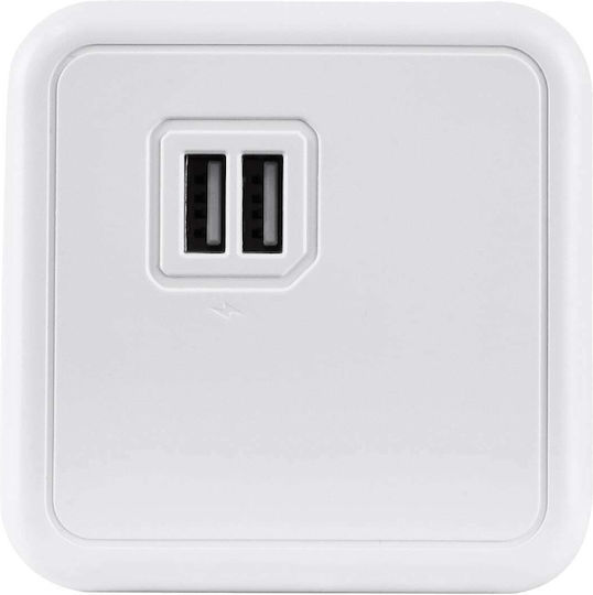 GloboStar PowerCube with Surge Protection 4 Positions with 2 USB-A