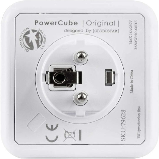 GloboStar PowerCube mit Überspannungsschutz 5 Positionen