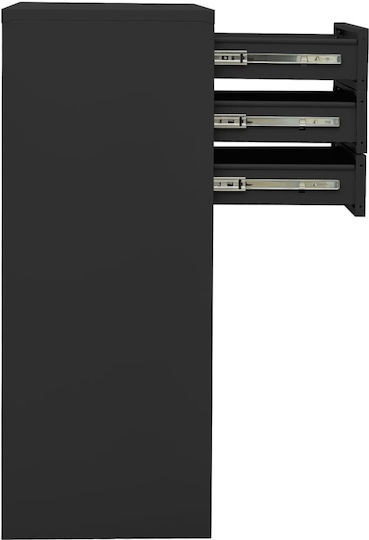 Double-leaf Metallic Outdoor Storage Cabinet with Locking Capability with 1 Shelf Anthracite 90x40x102 cm