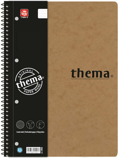 Typotrust Spiral Notebook Ruled A4 5 Subjects Light Blue 1pcs
