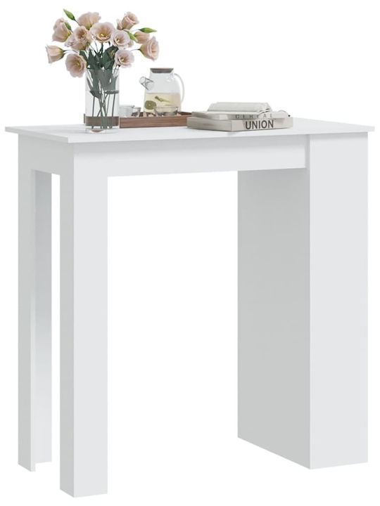 Table Bar Wooden White 102x50x103.5cm
