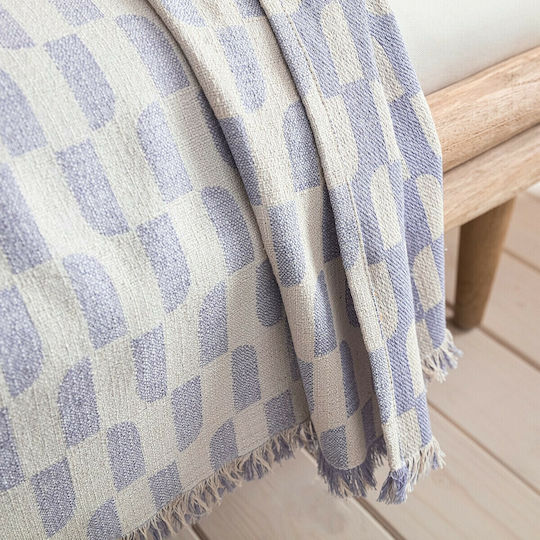 Gofis Home Denise 518 Three-Seater Sofa Throw Jacquard 180x310cm 19 Violet