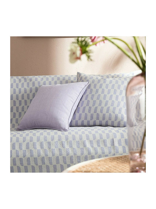 Gofis Home Denise 518 Dreisitzer-Sofa Wurf Jacquard 180x310cm 19 Flieder