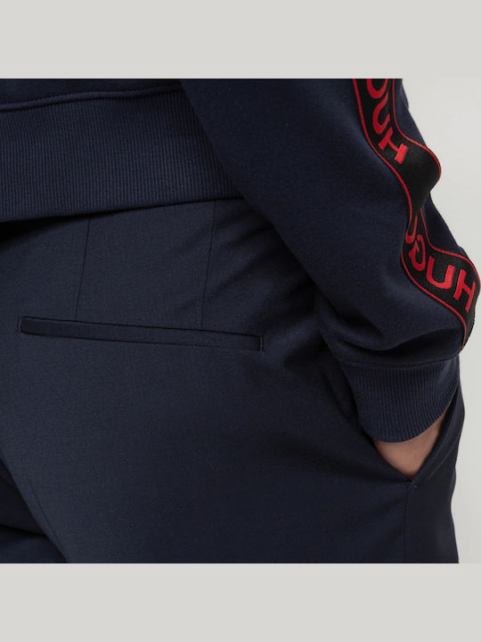 Getlin Trousers Suit Elastic in Slim Fit Navy Blue
