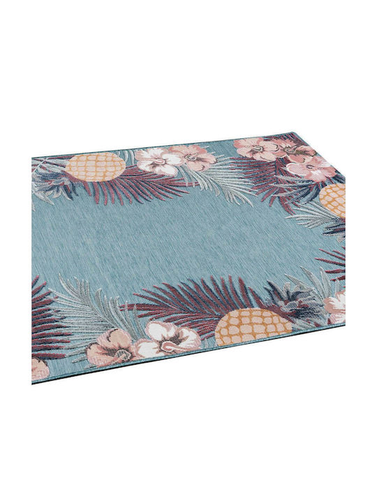 Madi Selva Pineapple Rug Rectangular Summer Wicker Blue