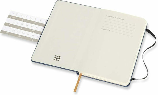 Moleskine Notebook 96 Sheets A5 Ruled with Elastic Blue