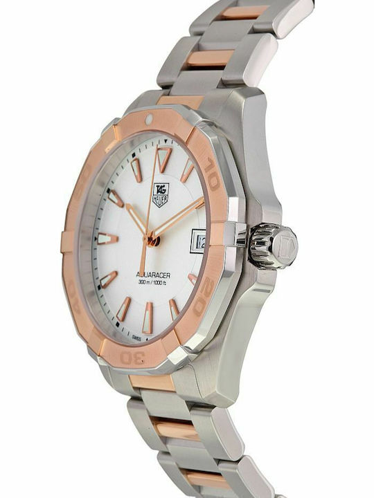 TAG Heuer Aquaracer Ρολόι Μπαταρίας με Μεταλλικό Μπρασελέ TAG Heuer Aquaracer Ρολόι Μπαταρίας με Μεταλλικό Μπρασελέ