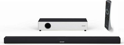 Sharp HT-SBW160 Саундбар 2.1 Bluetooth и HDMI 360W с Безжичен Субуфер и Дистанционно Черен