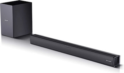 Sharp HTSBW182 Soundbar 2.1 με Ασύρματο Subwoofer και Τηλεχειριστήριο Μαύρο