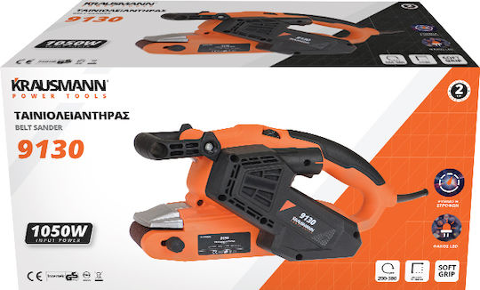 Krausmann 9130 Ταινιολειαντήρας 1050W με Ρύθμιση Ταχύτητας και με Σύστημα Αναρρόφησης