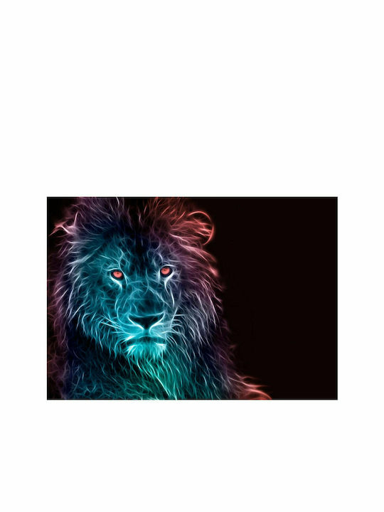 Fototapet de Perete 100x70cm Abstract lion - rainbow Tesatura