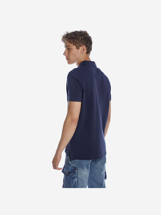 Camaro Men's Short Sleeve Blouse Polo Navy Blue