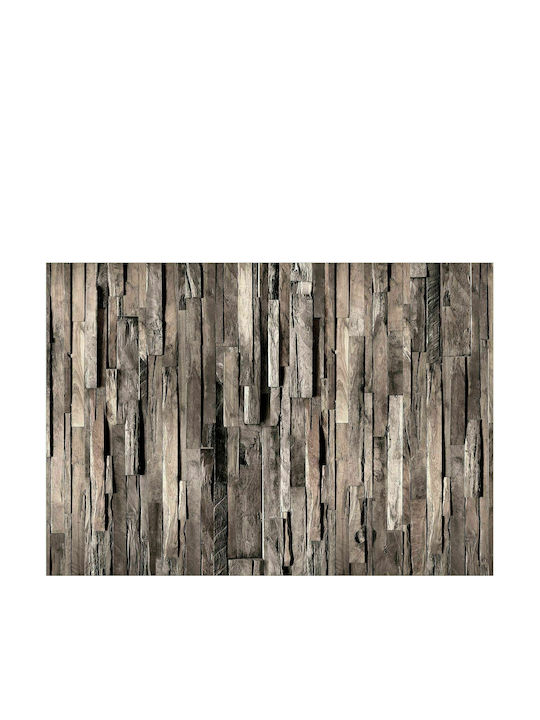 Autocolantă Fototapet de Perete 245x175cm Wooden Curtain (Dark Brown) Maro