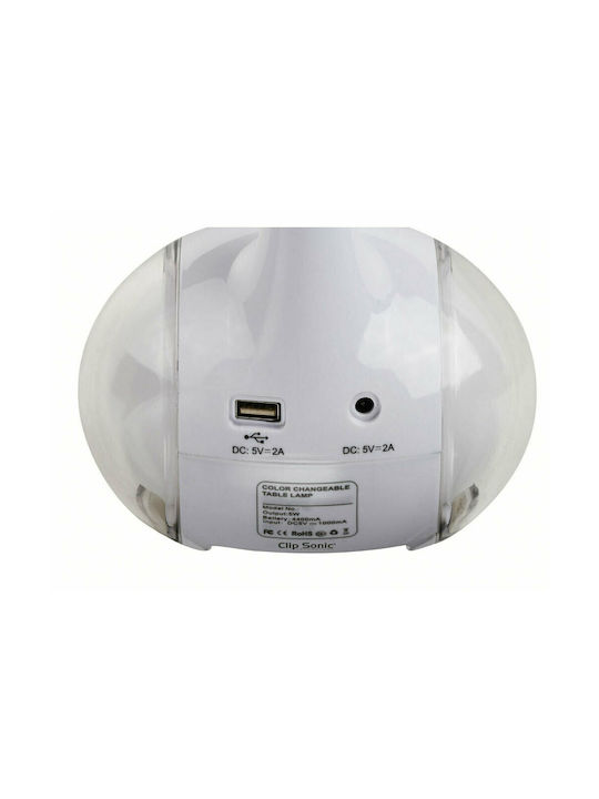 Livoo Tes159 LED Φωτιστικό Γραφείου Bluetooth σε Λευκό Χρώμα