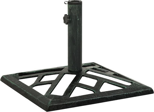 vidaXL Stand de umbrelă din Fontă în Culoare Verde 44x44x31cm