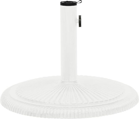 vidaXL Стойка за чадър от Чугун в Бял Цвят 45x45x30см