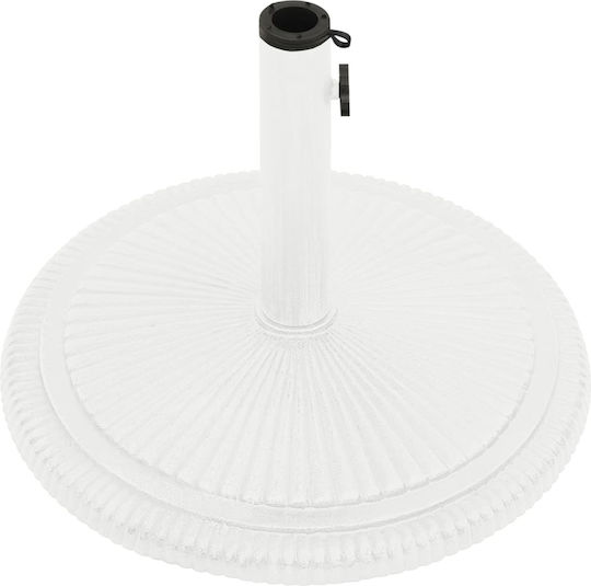 vidaXL Стойка за чадър от Чугун в Бял Цвят 45x45x30см