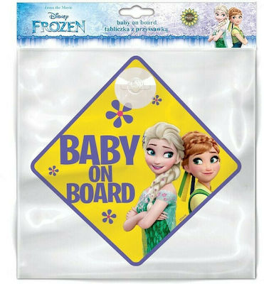 Einparts Baby on Board with Suction Cup Frozen Κίτρινο