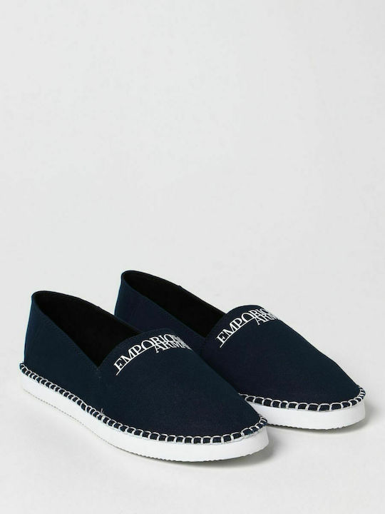 Emporio Armani Stoff Herren Espadrilles in Blau Farbe