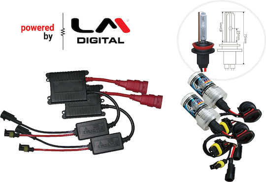 Xenon Set de Iluminare H11 55W 12V 6000K Alb rece