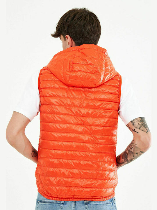 Replay Men's Sleeveless Puffer Jacket Orange