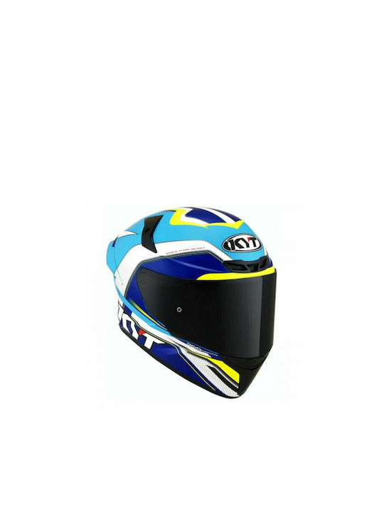 KYT TT-Course Grand Prix Full Face Helmet ECE 22.05 1450gr White/Light Blue