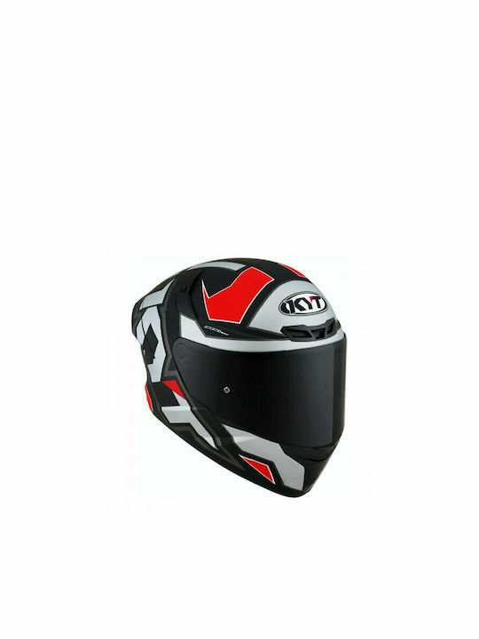 KYT TT-Course Electron Matt Grey/Red Motorradhelm Volles Gesicht ECE 22.05 1450gr