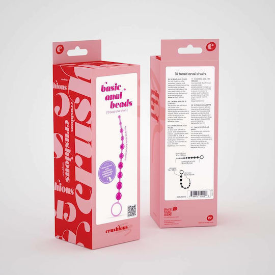 Crushious 10 Bead Anal Chain Πρωκτικές Μπίλιες Ροζ