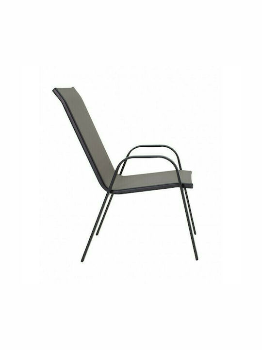 Outdoor-Stuhl Metallisch Calan Charcoal 55x75x95εκ.