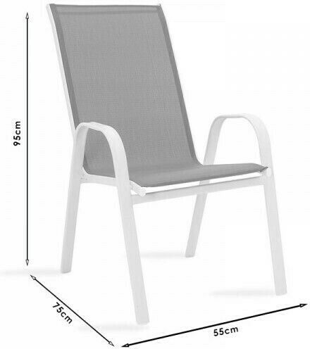 Градински Стол Метален Calan Антрацит 55x75x95см