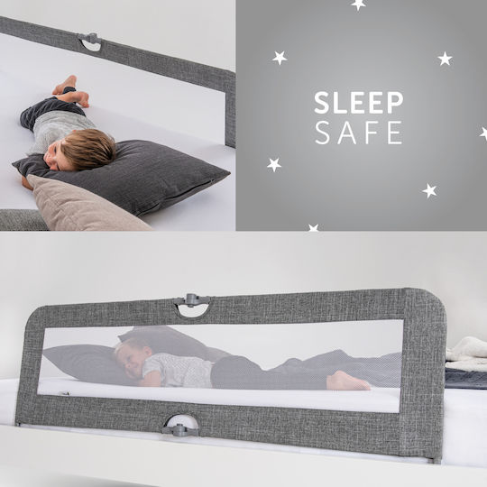 Hauck Sleep n Safe Plus Πτυσσόμενο Προστατευτικό Κάγκελο Κρεβατιού από Ύφασμα Melange Grey 150x50εκ.