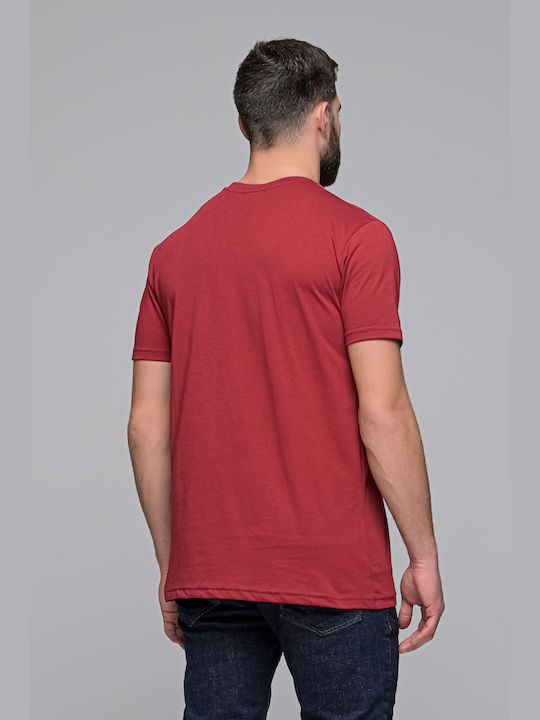 madmext Faith Men's Short Sleeve T-shirt Burgundy