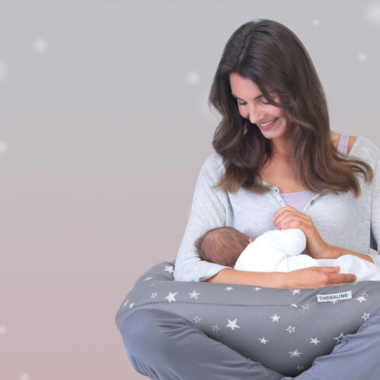 Theraline Pregnancy & Breastfeeding Pillow Gray Clay Grey 190cm