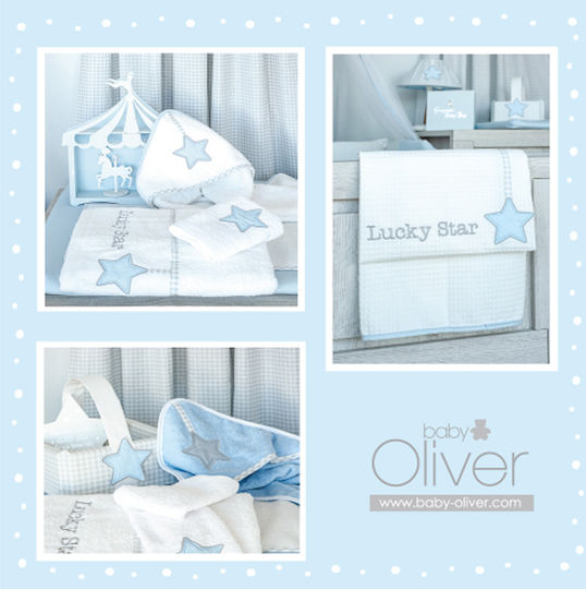 Baby Oliver Baby Bettwäsche-Set Für Krippe Blau 3 Stück