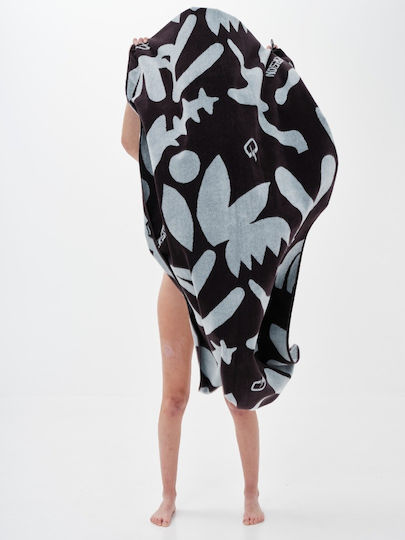 Emerson Beach Towel Cotton Black 86x160cm.