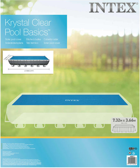 Intex Solar Rectangular Pool Cover from Polyethylene Blue 732x366cm 1pcs