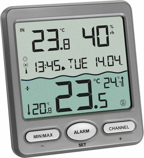 TFA Pool Thermometer Wireless Venice Gray