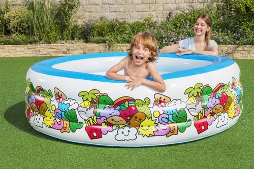 Bestway Children's Round Swimming Pool 700L Inflatable 196x53cm Character Play Pool