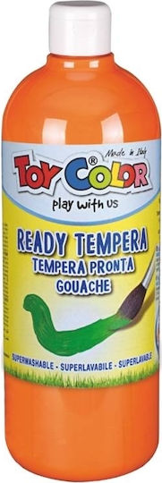 Toy Color Ready Tempera Paints Orange in Bottle 1000ml 1pcs