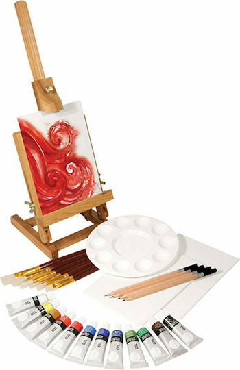 Daler Rowney Oil Creative Easel Set Malsets 40τμχ 18x13cm 40Stück
