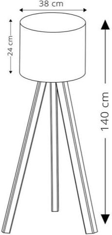 Homeplus Capriccio Floor Lamp H140cm. Black