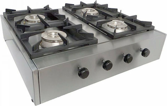 Vrettos Kallisti 4 ECOΜ Natural Gas Cooktop Quadruple 30kW 80x70x19cm